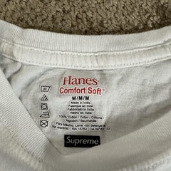 Supreme Shirt Mens Medium White Small Box Logo Hanes ComfortSoft Tagless Tee
