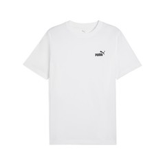 PUMA Essentials Small No. 1 Logo Crew Neck Short Sleeve T-Shirt Mens White Casua