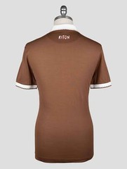 NEW KITON BROWN COTTON POLO KMZ29 EU 50 – US 40 – M KMZ29