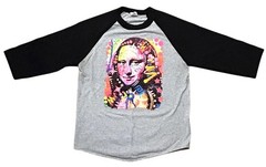 Shaka Active Men’s Medium Raglan T-Shirt Graffiti Mona Lisa Hip Hop Graffiti