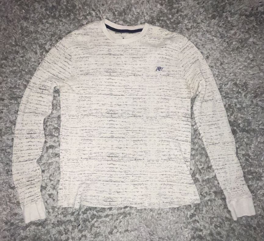 Aeropostale Men’s Long Sleeve Space-Dyed Waffle Knit Thermal Crew Neck Shirt