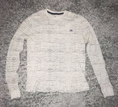 Aeropostale Men’s Long Sleeve Space-Dyed Waffle Knit Thermal Crew Neck Shirt