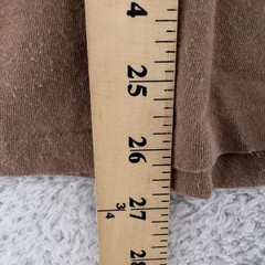 Vintage Brown V-Neck Shirt Mens XS 100% Combed Cotton Tee T-Shirt Blank