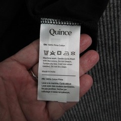 Quince Shirt Mens 2XL Black Crew Neck 100% Pima Cotton Luxe Touch NWT Hangtag