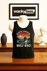 Stupid Canadian Wolf Bird Heated Rivalry Graphic Tee Shirt