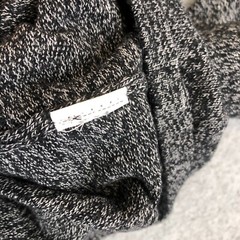 ZARA Crewneck Jersey Knit Sweater Shirt Black/White Mens Medium Long Sleeve