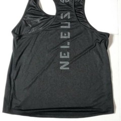 NELEUS ‘Dry Fit Logo Muscle’ Mesh Tank Top Men’s M Gym Workout Exercise Blk NEW!