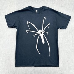 Spider Graphic T-Shirt Mens Medium Black Gildan Heavy Cotton Short Sleeve Tee