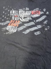 2nd Amendment “A Well Regulated Militia” Men’s T-Shirt XXXL Black T Shirt