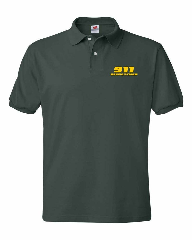 911 Dispatcher Logo Police Sheriff Dept Law Enforcement Polo T- Shirts S-5XL