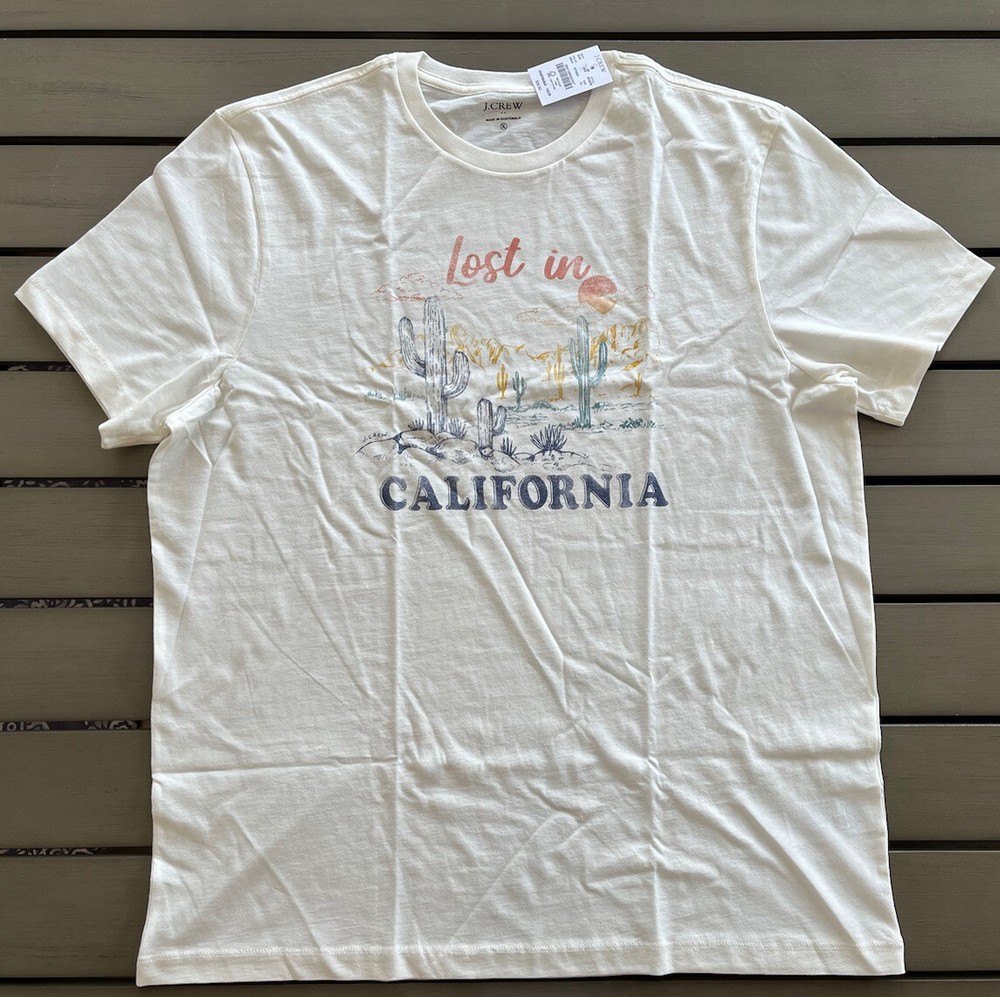 J. Crew Factory Men’s “Lost in California” Graphic T Shirt