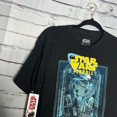 Disney Star Wars Black and Blue Short Sleeve Tee SZ M Pinball Graphic Streetwear
