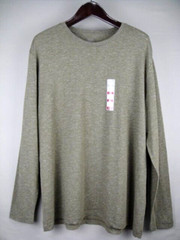 Falls Creek Men’s Size XXL Heather Olive Green Long Sleeve Cotton Tee NEW