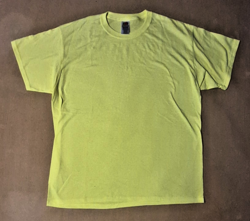 Fruit Of The Loom Best T-Shirt Neon Yellow Size XL