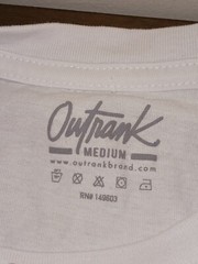 OUTRANK “PAY ME, CRYING” Men’s Medium White TSHIRT Orange/Blk Graphic, Money 💰