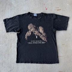 Vintage 1996 Tupac All Eyez On Me Album Promo Rap Ty Shirt Hip Hop DRY ROT