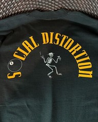 Reprint 80s Social Distortion 2 side rare design black t-shirt S-5XL NH12051