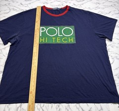 Polo Hi Tech Shirt Mens Ralph Lauren 2XB Big & Tall Blue Green Spell Out T-Shirt