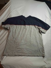 Vtg 90s Faded Glory T-Shirt Mens L Gray Colorblock Grunge Streetwear Normcore