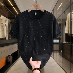 Men Luxury Fashion Trend Butterfly Ripped Hole Casual Summer Streetwear T-Shirt