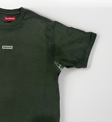 SUPREME T-Shirt OVERPRINT BOX LOGO S/S Top SS24 Green MEDIUM 100% COTTON