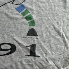 Rugby World Cup T-Shirt 1991 Single Stitch Official Licence Graphic Mens Large