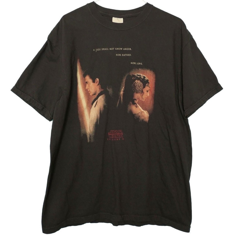 Starwar espisode II attack clones padme jede anakin skywalker movie tshirt