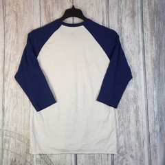 WAU “Temple of Youth” graphic t shirt Blue & White Raglan Sleeves XL