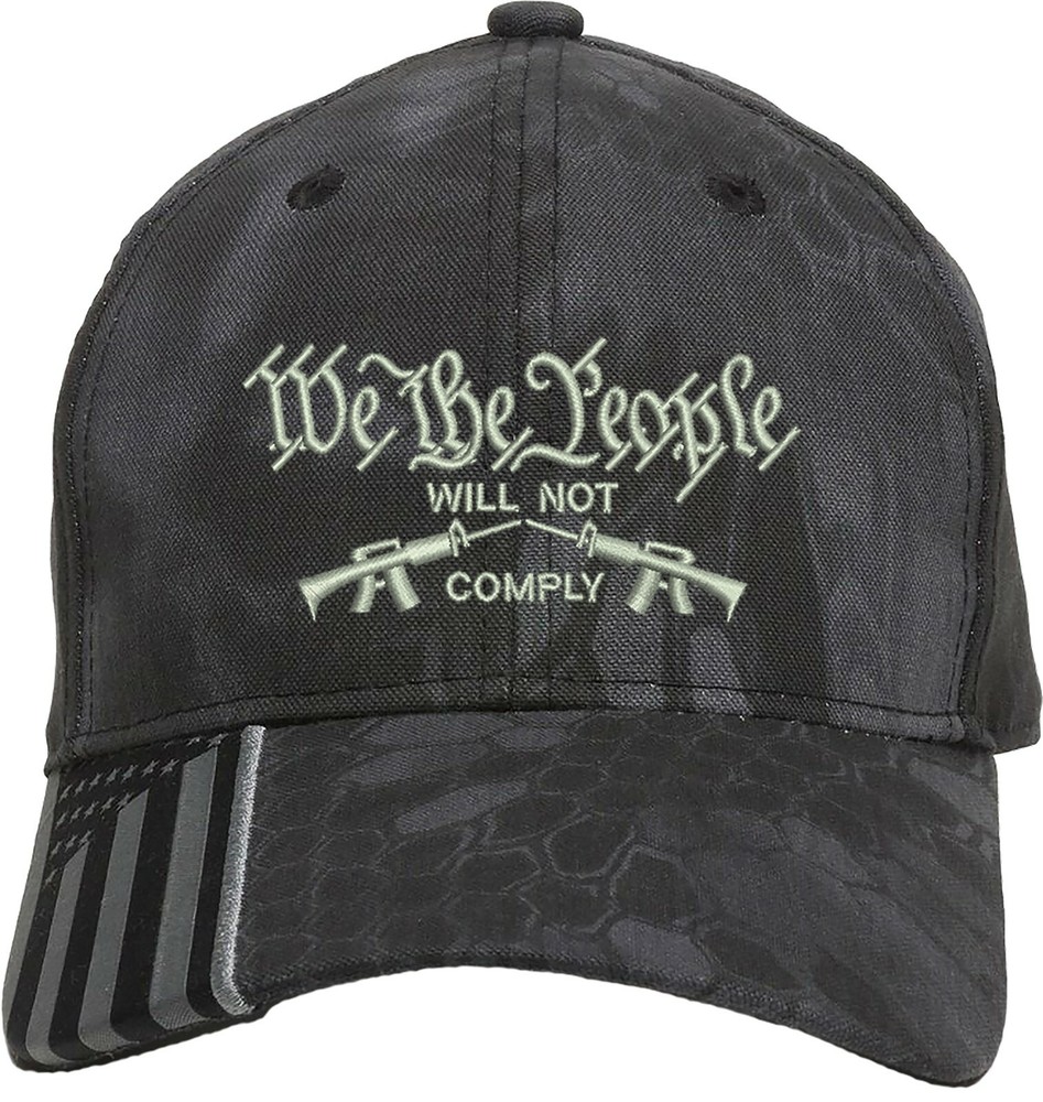 We the people will not comply BillFlag Embroidered 1Size Fits All structured Hat