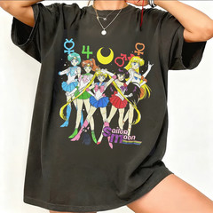 Sailor Moon Retro 90S Anime Graphic T Shirt Summer Cotton Men Women Tee Streetwe