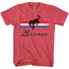 Ford Bronco Striped Distressed Logo T-Shirt