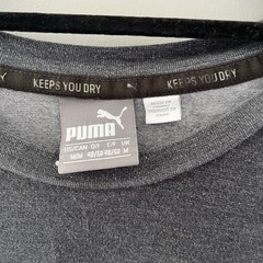PUMA Dark Gray Logo Athletic T-shirt Casual Classic Unisex Size Medium M