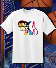 NBA On NBC Basketball Retro T Shirt Fast Ship!