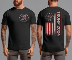 Trump 2024 MAGA 45 47 Missed Me Never Surrender Legend Flag PA Shooting T-Shirt