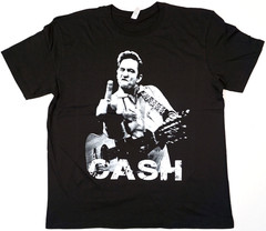 JOHNNY CASH T-shirt Man In Black Country Rock Singer 100% Cotton Tee Men’s New