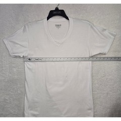Galaxy Premium V Neck T Shirt White Mens Size M Combed Cotton Short Sleeve