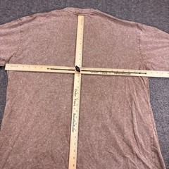 Unbranded T-Shirt Mens XL Brown Distressed Acid Wash Cotton Blank