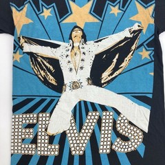 Vintage Elvis Presley Shirt Men’s Large Black Big Graphic Bay Island Sportswear