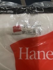3 Pack Hanes Men’s Crew Neck, Roomier Fit T-Shirts White Size L Brand New