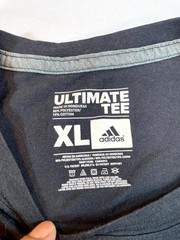 Adidas Ultimate T Shirt Mens XL Black Graphic Short Sleeve Performance Crew Neck