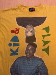 Kid & Play Modern Rap Tee T-Shirt Yellow XL Original Flavor Music