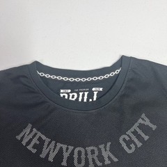 DRILL Mens Mesh Overlay Graphic Tee Skull New York City Motorcycle 1976 Biker XL