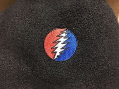Grateful Dead Steal Your Face Embroidered Full Zipper Polyester Fleece Jacket
