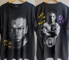 90s Mike Tyson 2 sided Iron Mike Boxing rare Design T shirt S-5XL NH27538