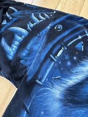 Vintage 2001 Liquid Blue Great Wolf Lodge Wolf All Over Print T-Shirt Size L