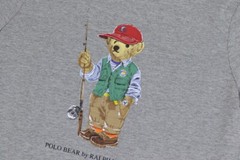 Polo Ralph Lauren Custom Slim Fit Short Sleeve Polo Bear T-Shirt – Grey –
