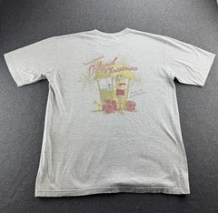 Tommy Bahama Mens Size Medium Gray Graphic T Shirt Island Christmas Naughty Nice