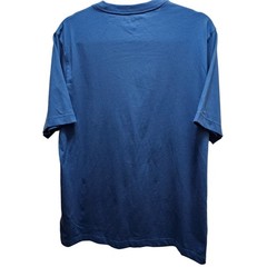 Lands End Mens Super-T Short Sleeve 100% Cotton Crewneck Shirt Blue Medium