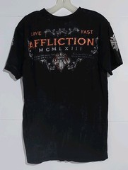 Affliction Live Fast 1973 Seek And Destroy Lost Souls Graphic T-Shirt Size Large