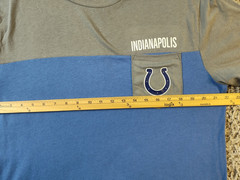 Indianapolis Colts NFL Team Apparel Large T-shirt Blue/Gray Front Pocket NWT